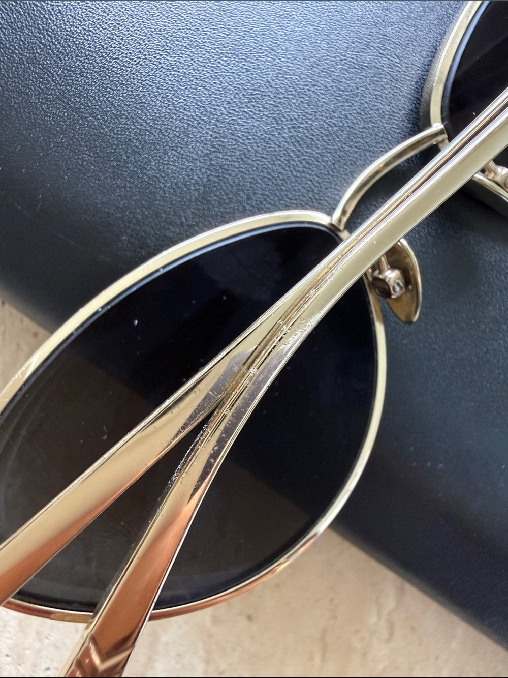 CHANEL Gold Cat Eye Sunglasses - Picture 10 of 12